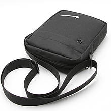 Барсетка сумка через плече Nike чорна, стильна сумка-месенджер чоловіча планшет