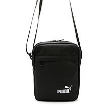 Барсетка сумка через плече Puma чорна, стильна сумка-месенджер чоловіча планшет