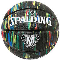 Баскетбольний м’яч Spalding Marble Series Black Rainbow розмір 7