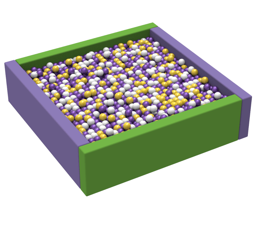 Сухий басейн Квадрат 110х40 см без кульок, шкірозамінник Флай (Kidigo ТМ)