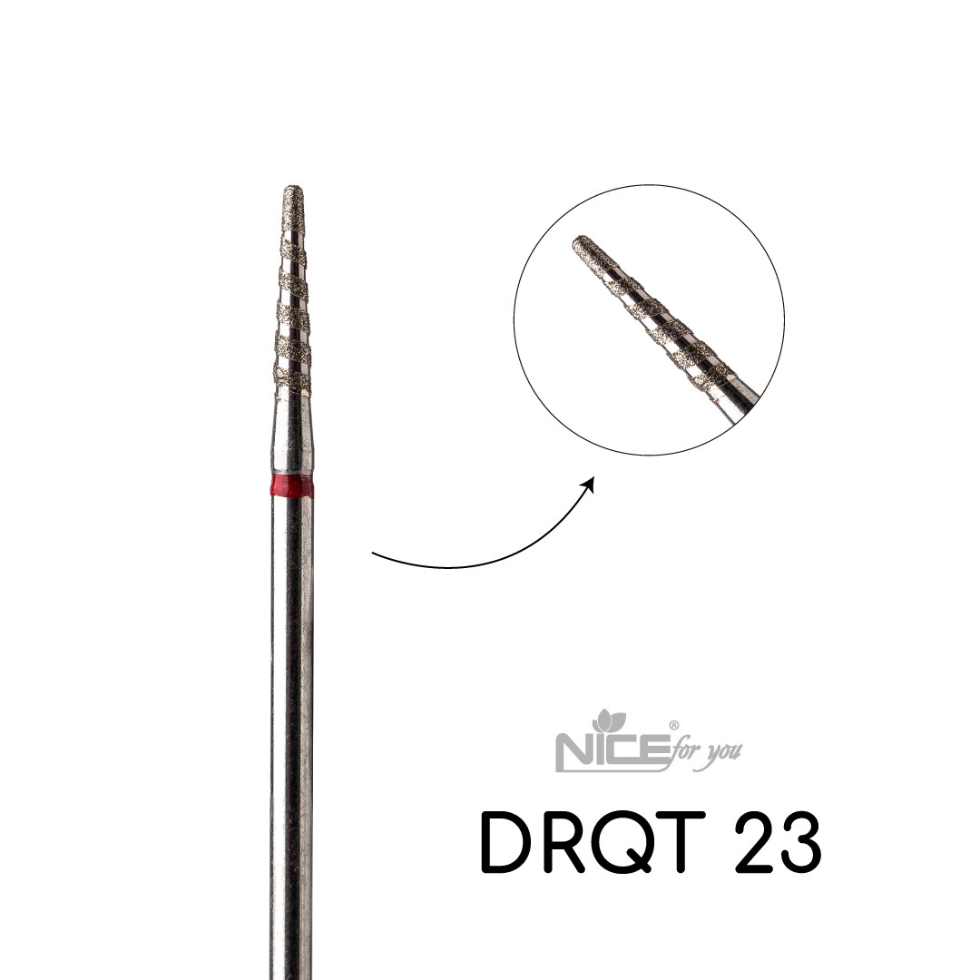Фреза алмазна Nice for you ТОРНАДО КОНУС DRQT 23 Червоний