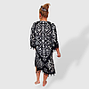 Чорна жіноча пляжна туніка халат на море, розмір 50-56 Oversize 100% Бавовна Туреччина 008 3 кольори, фото 4