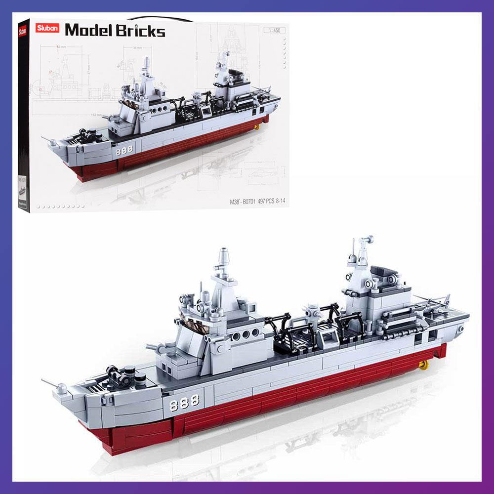 Дитячий конструктор Sluban M38-B0701 Корабель військовий 497 деталей, фото 1