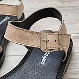 Жіночі босоніжки з натуральної шкіри на застібці, фото 4