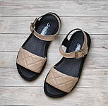 Жіночі босоніжки з натуральної шкіри на застібці, фото 2