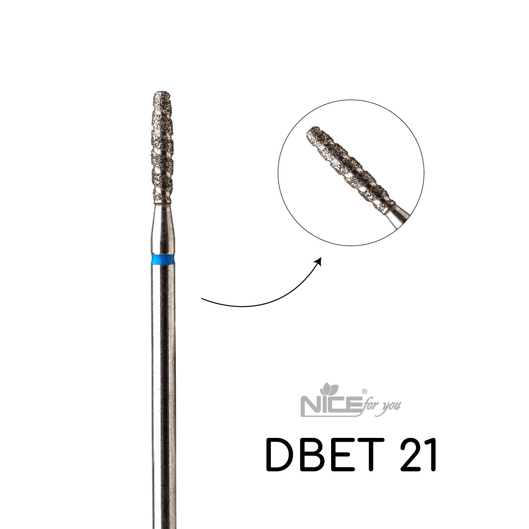 Фреза алмазна Nice for you ТОРНАДО ЦИЛІНДР DBET 21 Синій, фото 1