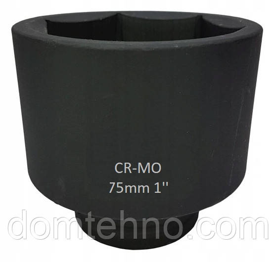 Шестигранна ударна головка гайковерта 75 мм CR-MO Ударна головка SMART 1", фото 1