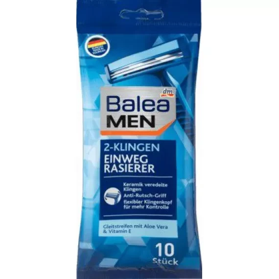 Станки для гоління на 2 леза Balea MEN Einwegrasierer 2-Klingen 10 шт (Німеччина)
