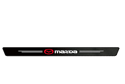 Наклейка на задній бампер карбонова Mazda всі моделі та інші марки автомобілів 90х7см style1