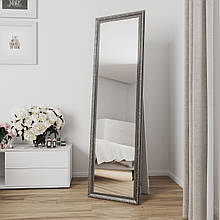 Дзеркало в повний зріст на підлогу для ванної 170х50 Black Mirror Нікель з патиною срібла