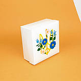 Коробка Подарункова Патріотична з Гербом 195*195*97 мм Коробочки для весільного короваю, фото 3