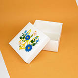 Коробка Подарункова Патріотична з Гербом 195*195*97 мм Коробочки для весільного короваю, фото 6