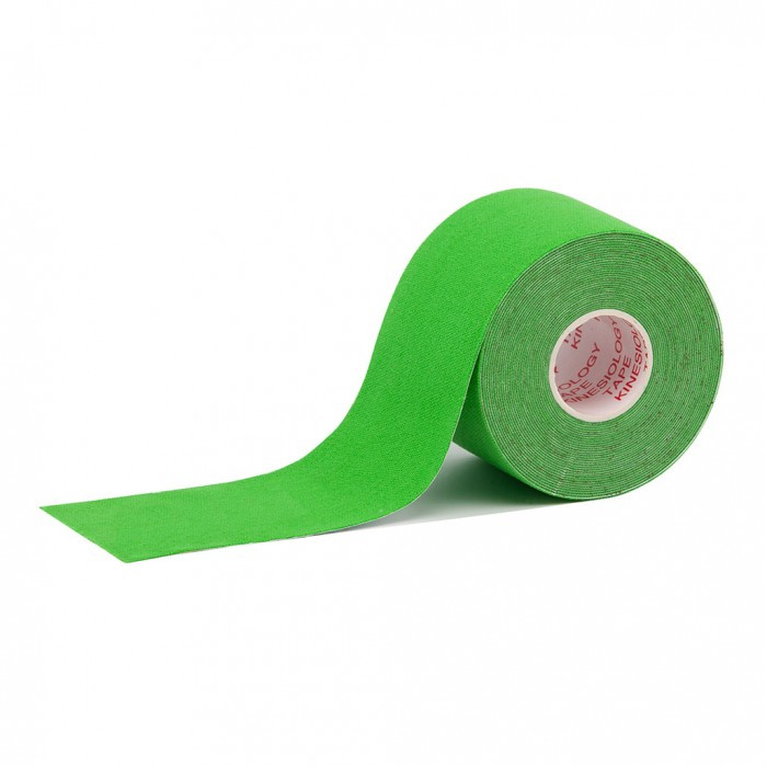 Тейп Кинезио 5 см, кинезиологическая лента Kinesiology Tape зеленый - фото 1 - id-p1873975813
