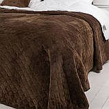 Покривало велюрове ТЕП "VELOUR" Розмір 240x260 Колір - Коричневий, фото 3