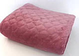 Покривало велюрове ТЕП "VELOUR" Розмір 240x260 Колір - Розовий, фото 5
