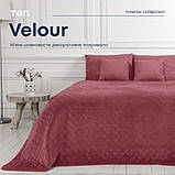 Покривало велюрове ТЕП "VELOUR" Розмір 240x260 Колір - Розовий, фото 3