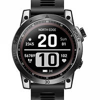Эксклюзивные мужские смарт часы North Edge CrossFit GPS Black с компасом
