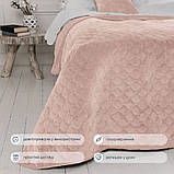 Покривало велюрове ТЕП "VELOUR" Розмір 220x240 Колір - Пудра, фото 3