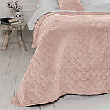 Покривало велюрове ТЕП "VELOUR" Розмір 220x240 Колір - Пудра, фото 4