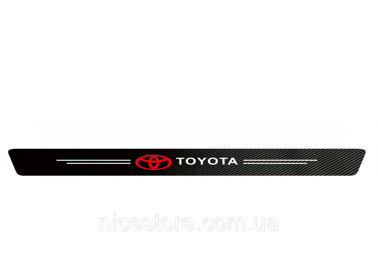 Наклейка на задній бампер карбонова Toyota всі моделі та інші марки автомобілів 90х7см, фото 1