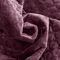 Покривало велюрове ТЕП "VELOUR" Розмір 240x260 Колір - Баклажановий