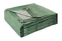 Тент MASTERTOOL 10х12 м двусторонний 130 г/м² хаки/серебро 89-1012, фото 2