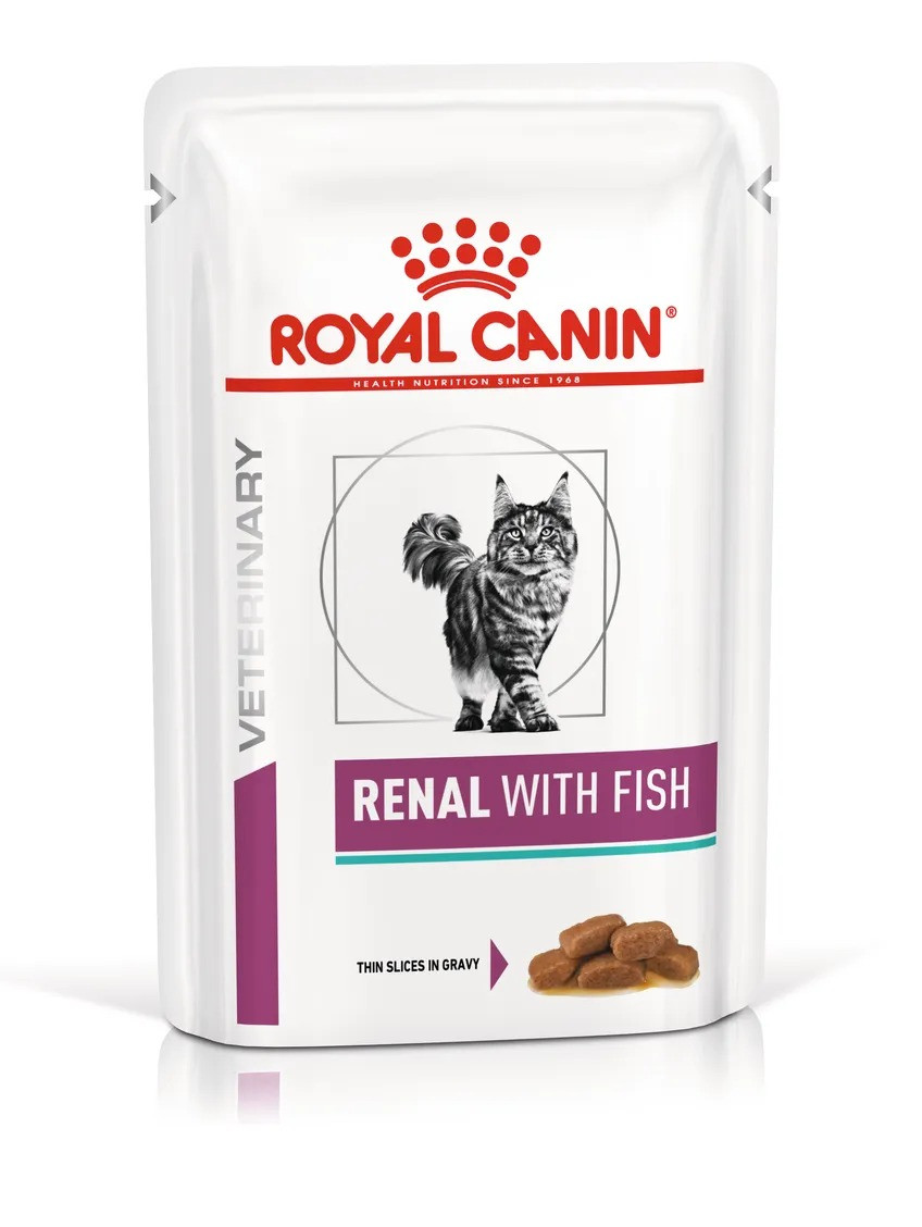 Royal Canin Renal (Роял Канін Ренал ) вологий корм для котів при ниркових захворюваннях, риба, 85 ГР х 12 ШТ