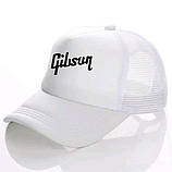 Кепка бейсболка Gibson Les Paul поліестер біла з логотипом літня, фото 2