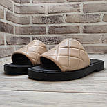 Жіночі шкіряні сабо на плоскій підошві, фото 2