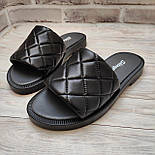 Жіночі шкіряні сабо на плоскій підошві, фото 4