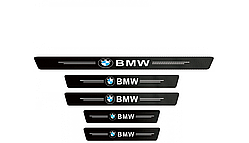 Наклейки на пороги та задній бампер карбонові з логотипом BMW всі моделі та інші марки автомобілів