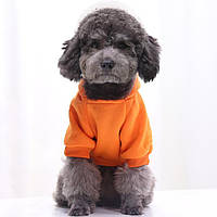 Оранжевая кофта для домашних животных, Оранжевое худи для собаки, Толстовка с капюшоном для собаки