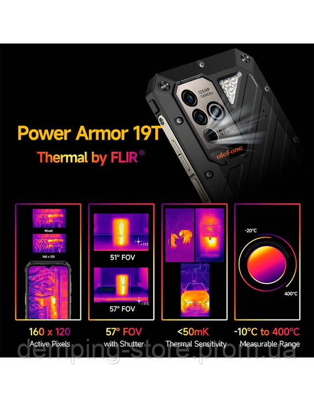 Купить Защищенный смартфон Ulefone Power Armor 19T 12/256GB Black ...