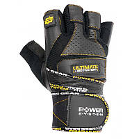 Перчатки для тяжелой атлетики Power System Ultimate Motivation PS-2810 M Black-Yellow z11-2024