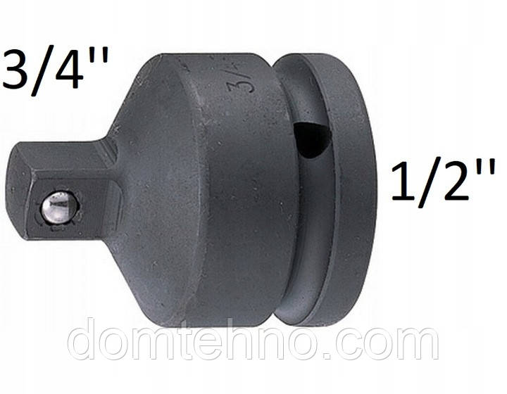Перехідник для ударного гайковерта, Перехідник 1/2 дюйма на 3/4 дюйма 1/2x3/4, фото 1