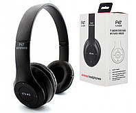 Бездротові Bluetooth-навушники Wireless Headset P47 Black D1P1-2023