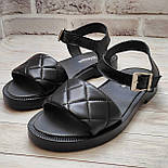 Жіночі босоніжки з натуральної шкіри на застібці, фото 6