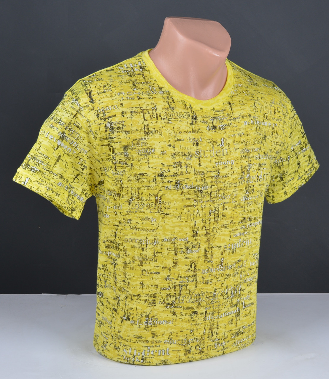Мужская футболка БОЛЬШОГО РАЗМЕРА жёлтая Турция 4571 5XL - фото 1 - id-p1874023804