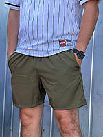 Качественные мужские летние шорты хаки олива, однотонные легкие короткие мужские шорты олива пляжные M