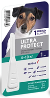 Капли на холку Ultra Protect (Ультра протект) от блох, клещей и комаров для собак весом 4-10 кг Palladium