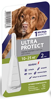 Капли на холку Ultra Protect (Ультра протект) от блох и клещей для собак весом 10-25 кг