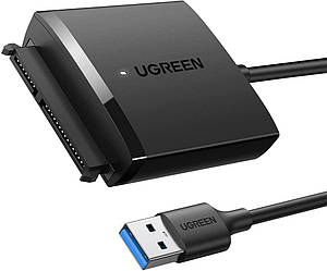 Кабель-адаптер UGREEN SATA-USB 3.0 адаптер жесткого диска SATA I/II/III Black (CM257)