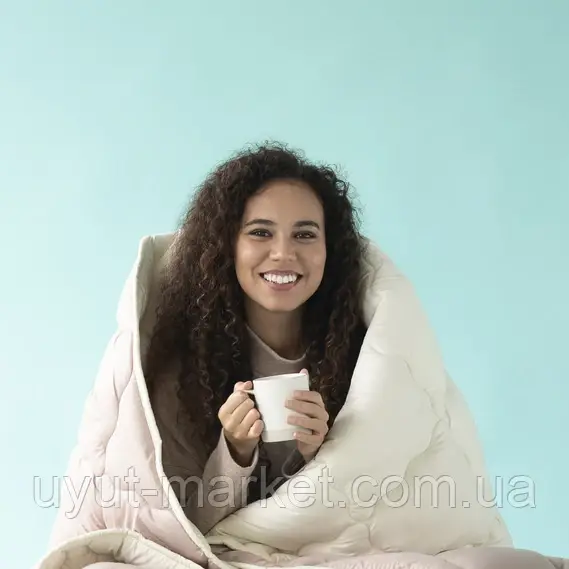 Ковдра вовняна 175х210, WOOLLY овеча вовна 30%, всесезонна двостороння, фото 1