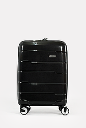 Маленька пластикова валіза ручна поклажа Three Birds 2021-10-2S чорний
