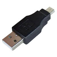 Переходник штекер USB A - штекер mini USB 5pin