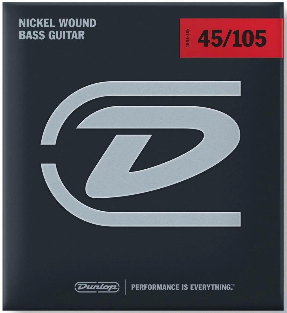 Струни для бас-гітари Dunlop DBN45105 NICKEL WOUND MEDIUM 45-105, фото 1