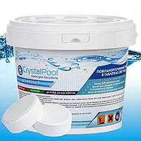 Медленный (длительный) хлор для бассейна Crystal Pool Slow Chlorine Tablets 5 кг