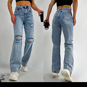 Стильні рвані жіночі джинси  новинка 2023