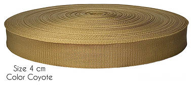 Ремінна стрічка Стропа Койот 40мм, рулон 50м