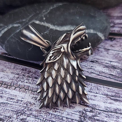 Кулон Лютововк Гра Престолів дом Старки, Бронза, фото 1